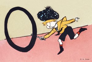O som O-formet bøjle - Kids Alphabet. C.M.-redaktør, Paris. Håndmalede postkort, frankeret i 1904. Mål: 14 x 9 cm af Unbekannt