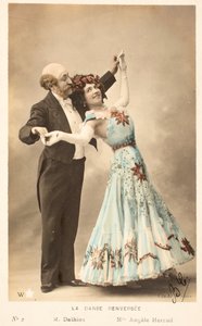 Gammelt postkort/Væltedans/Angele Heraud af William M. Timlin
