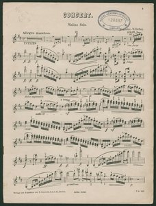 Paganini Violinkoncert nr. 1, op. 6 af Unbekannter Künstler