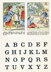 Side 1 - Børnespil: colin maillard, dragen - Alfabet - Børneunderholdning - Epinale billeder, populær serie, omkring 1890 af Unbekannt