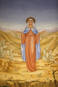 Maleri i visitationskirken i Ein Kerem: Jomfru Maria i det hellige land, Ein Kerem, Israel af Unbekannt