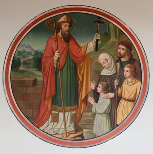 Sognekirke (Sint-Denijs-Boekel, sognekirke Sint-Denijs). Sydgang. Et vægmaleri. af Unbekannter Künstler