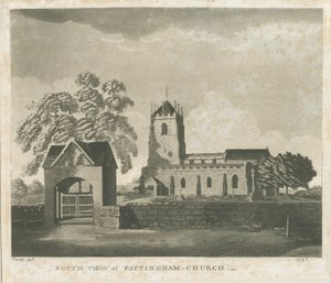 Pattingham Church: akvatintegravering, 1796 af Unbekannt