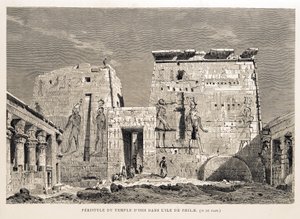 Peristyle af Isis-templet på øen Philae, Egypten Illustration fra Atlas of Egypt af Unbekannt