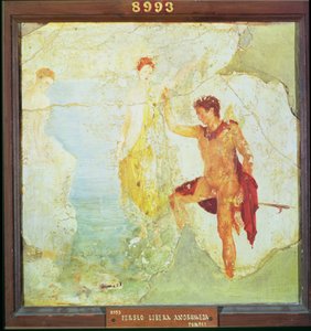 Perseus befrier Andromeda, fra de fem skeletters hus, Pompeji, 4. dekorativ stil, ca. 30 e.Kr. (fresko) af Unbekannt