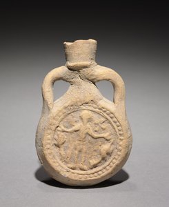 Pilgrimskolbe med Saint Menas, 500-700 af Unbekannt