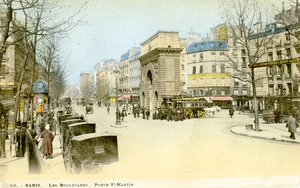 Porte Saint Martin, Paris, ca. 1900. af Unbekannter Künstler