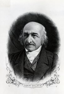 Portræt af Albert Gallatin (1761-1849) (gravering) af Unbekannt