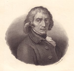 Portræt af den italienske digter Giuseppe Parini (1729-1799), kobberstik af Piotti efter tegning af Andrea Appiani af William M. Timlin