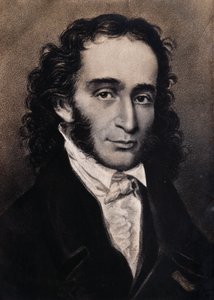 Portræt af Niccolo Paganini (gravering) af Unbekannter Künstler