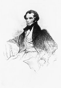 Portræt af Prosper Merimee (1803-1870), fransk forfatter, dramatiker, historiker og arkæolog, gravering fra Prosper Merimee, Ses portraits, ses dessins, sa bibliotheque, af Maurice Tourneux, udgivet af Charavay freres af William M. Timlin