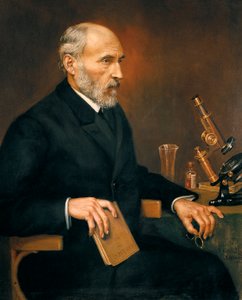 Portræt af Santiago Ramon y Cajal (1852-1934), spansk læge, fader til den terapeutiske neurovidenskab af Unbekannter Künstler