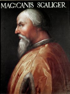 Portræt af Herren af ​​Verona Can Francesco della Scala kaldet Cangrande I (1291-1329) Anonymt maleri. Uffizi Gallery (Kontorer), Jovian Collection af Unbekannter Künstler