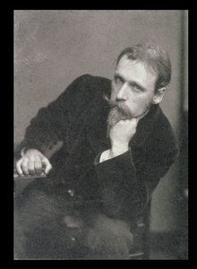 Portrætfotografi af Walter Crane (1845-1915) af Frederick Hollyer (1837-1933) 1886 (s/h-foto) af Unbekannt
