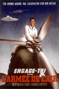 Plakat for det franske luftvåben for at opmuntre unge til at slutte sig til hæren, ca. 1960 af Unbekannt