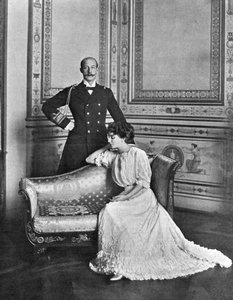 Prins Georges af Grækenland og prinsesse Marie Bonaparte i prins Roland Bonapartes byhus, Paris, foto af Paul Boyer af Unbekannter Künstler
