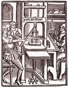 Trykpresse 1511 (gravering) af Unbekannter Künstler