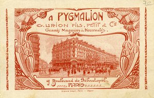 Pygmalion - reklame for fransk stormagasin. af Unbekannter Künstler