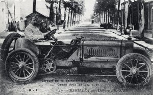 Racing, Grand Prix de France (ACF): Tønde, der kører en Brasier-bil på Seine Inferior-banen, 2. juli af Unbekannt