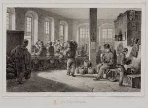 Råmaterialebehandling, metallurgibearbejdning metalmalm, Tyskland, c 1851 af Unbekannt