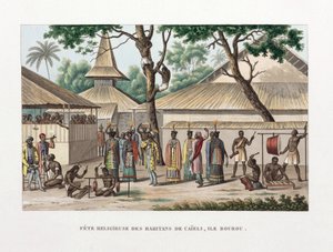 Religiøs festival på Caieli, øen Buru af Unbekannt