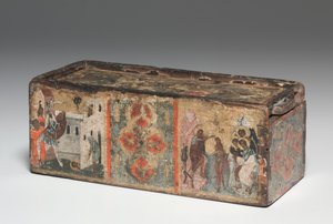 Relikvieæske med scener fra Johannes Døberens liv, 1300-tallet af Unbekannt