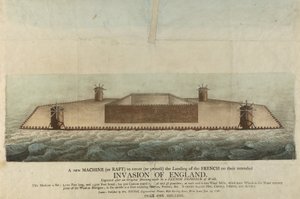 Repræsentation af den franske flåde, der skulle invadere Storbritannien i 1798 (kobberstik) af Unbekannter Künstler