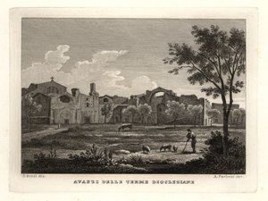 Ruinerne af Diocletians bade, Avanzi delle Terme Diocleziano, Rom af Unbekannt