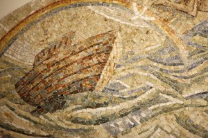 Saint-Maurice klosterbasilika, mosaik af Madeleine DienerNoas ark, Saint-Maurice, Suisse af Unbekannt