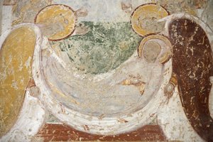 Saint-Savin-klosterets romantiske maleri: begravelse, Saint-Savin-sur-Gartempe, Frankrig af Unbekannt