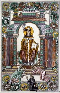 Saint Dunstan (illustration) af Unbekannter Künstler