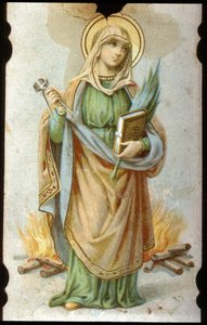 Sainte Appoline, kromolitografisk karton af Unbekannter Künstler