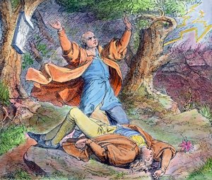 Scene fra den protestantiske reformator Martin Luthers liv af Unbekannter Künstler