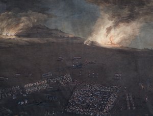 Kampskitse fra Napoleonskrigene af Unbekannter Künstler