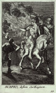 Scipio Africanus den yngre (185-129 f.Kr.) (kobberstik) af Unbekannter Künstler
