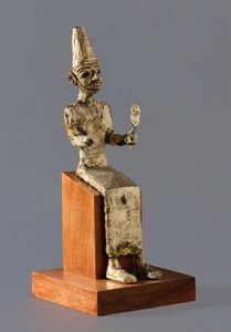Siddende figur af Baal, den kanaanæiske krigsgud, Megiddo, ca. 1300-1200 f.Kr. af Unbekannt
