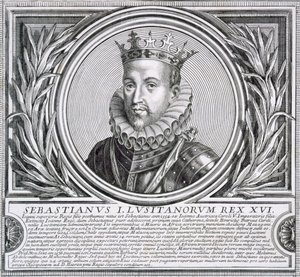 Sebastian af Portugal (litho) af Unbekannt