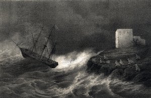 Forlis af murstenene "Aventure" og "Silene" på den algeriske kyst, 15. maj af Unbekannter Künstler