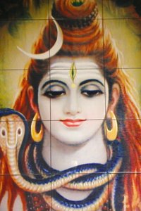 Shree hinduistiske tempel, Leicester. Shiva mosaik. Det Forenede Kongerige af Unbekannt