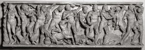 Side af en sarkofag, der viser Hercules