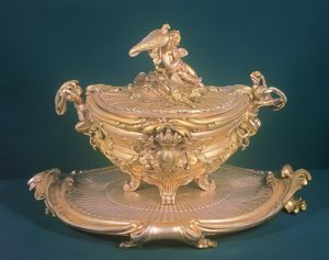 Suppeterrin, Louis XV, lavet til kejserinde Elizabeth (1709-62) af Rusland, af F.T.Germain, Paris af Unbekannt