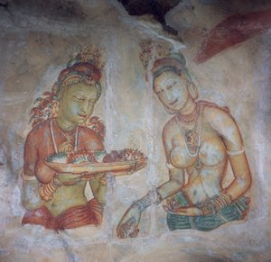 Sri Lanka, kalkmalerier af klippefæstning fra det 5. århundrede, Sigiriya (UNESCOs verdensarvsliste