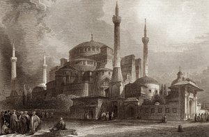 Sankt Sophia / Hagia Sophia Konstantinopel af Unbekannter Künstler