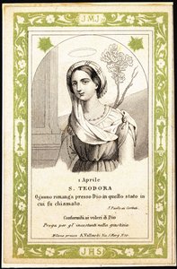 St. Theodora, begyndelsen af det 20. århundrede (gravering) af Unbekannter Künstler