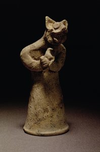 Statuette af en løvehoveddæmon, Mesopotamien, ca. 5000-1000 f.Kr. (terracotta) af Unbekannt