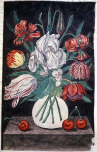 Stilleben, ca. 1920 (akvarel) af Unbekannter Künstler
