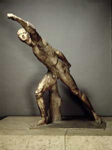 Borghese-gladiatoren, græsk, ca. 50 f.Kr. (marmor) (se også 98022) af Unbekannt