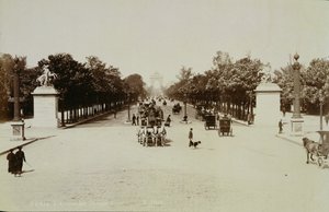 Champs Elysees, Paris (sepiafoto) af Unbekannt