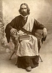 The Divine Healer Schrader, Temple, Texas, ca. 1888 (s/h-foto) af Unbekannt