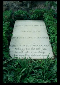 The Grave of Percy Bysshe Shelley (1792-1822) (s/h foto) af Unbekannt